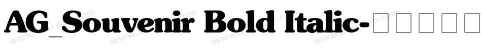 AG_Souvenir Bold Italic字体转换